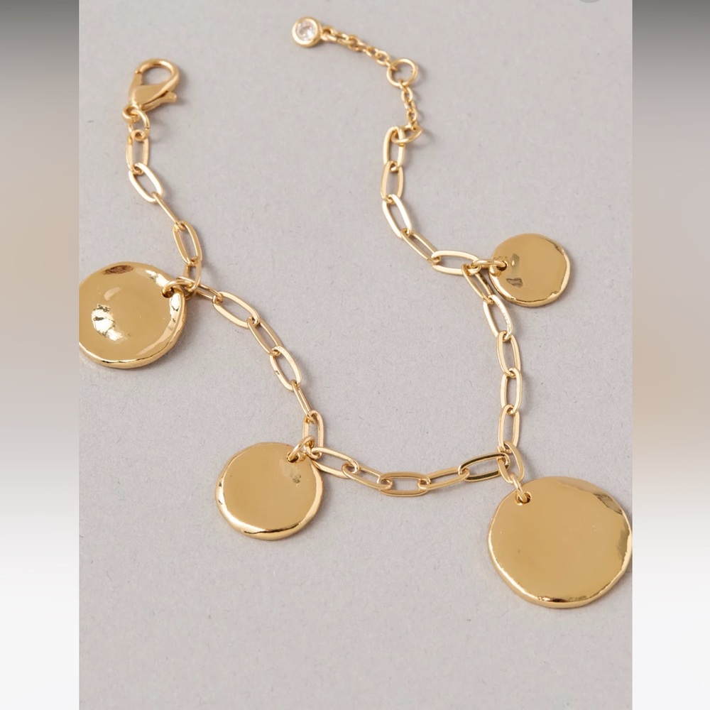 American Eagle Outfitters AEO Coin Layered Necklace and Matching Bracelet - Picture 4 of 6